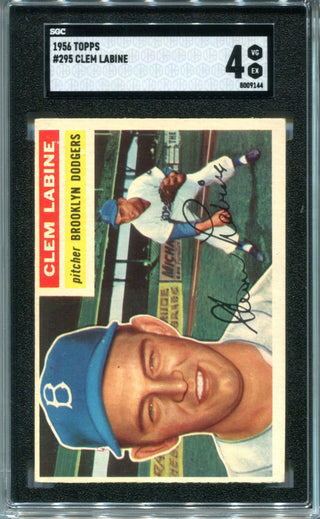 Clem Labine 1956 Topps #295 SGC 4 Card