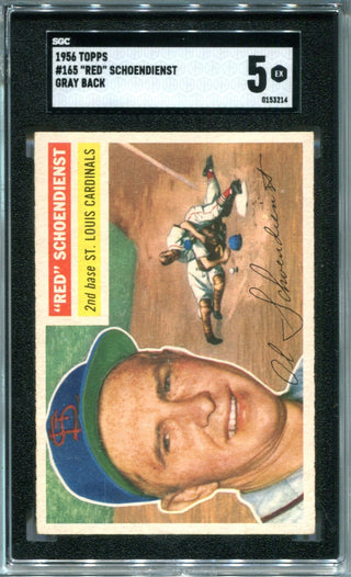 Red Schoendienst 1956 Topps #295 SGC 5 Card