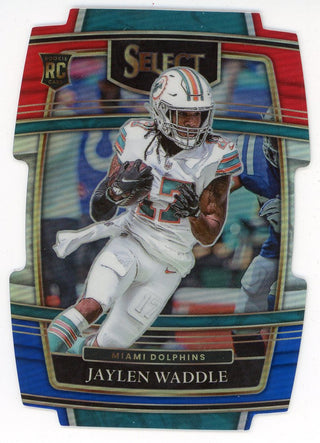 Jaylen Waddle 2021 Panini Select Red/White/Blue Rookie Card #48