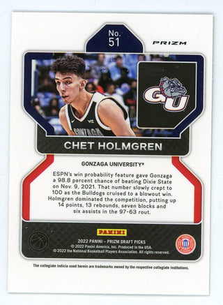 Chet Holmgren 2022 Panini Prizm Draft Picks Green #51