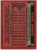 Eric Davis 1986 Topps Autographed Card