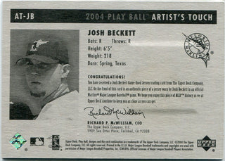 Josh Beckett 2004 Upper Deck Play Ball Artist's Touch Jersey Card #AT-JB 146/250