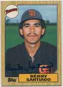 Benny Santiago 1987 Topps Traded Autographed RC