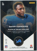 Barry Sanders 2024 Panini Player Of The Day Purple Parallel Card #68 14/25