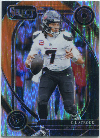 CJ Stroud 2024 Panini Select Club Level Orange & Black Shock Prizm Card #233