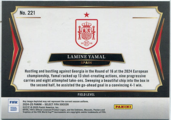 Lamine Yamal 2024 - 2025 Panini Select Field Level Card #221