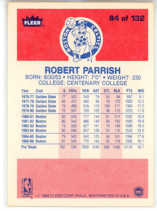 Robert Parrish 1986 Fleer Card #84