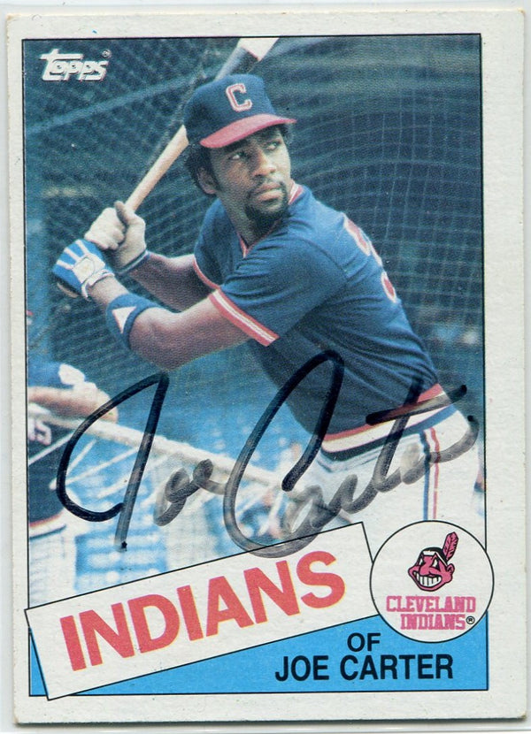 Joe Carter 1985 Topps Autographed Card