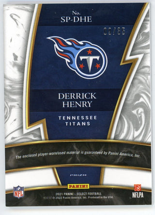 Derrick Henry 2021 Panini Select Patch Relic Card #SP-DHE