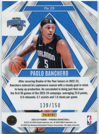 Paolo Banchero 2023 - 2024 Panini Phoenix Paragon White Laser Card #23 139/150
