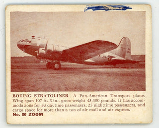 Boeing Stratoliner #80 Zoom Photograph U.S. Army Card