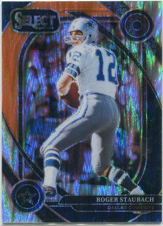 Roger Staubach 2024 Panini Select Club Level Orange & Black Shock Prizm Card #290