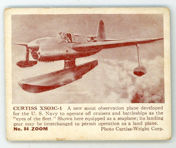 Curtiss XSO3C-1 #84 Zoom Photograph U.S. Army Card