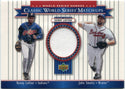 Kenny Lofton & John Smoltz 2002 Upper Deck World Series Heroes Jersey Card #MU95a