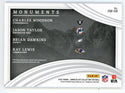 Charles Woodson/ Jason Taylor/ Brian Dawkins/ Ray Lewis 2022 Panini Immaculate Patch Relics #IM-ID