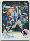 Boog Powell 1973 Topps Autographed Card