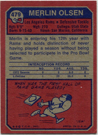 Merlin Olsen 1973 Topps Card #479