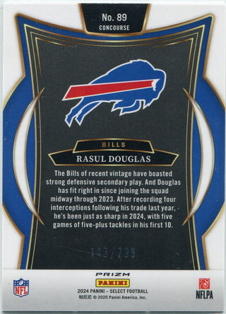 Rasul Douglas 2024 Panini Select Concourse Copper Shock Prizm Card #89 143/299