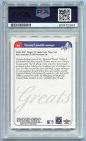 Tommy Lasorda Autographed Card PSA/DNA Certified