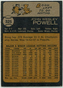 Boog Powell 1973 Topps Autographed Card