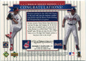 Dennis Martinez & Dave Justice 2002 Upper Deck World Series Heroes Jersey Card #MU95