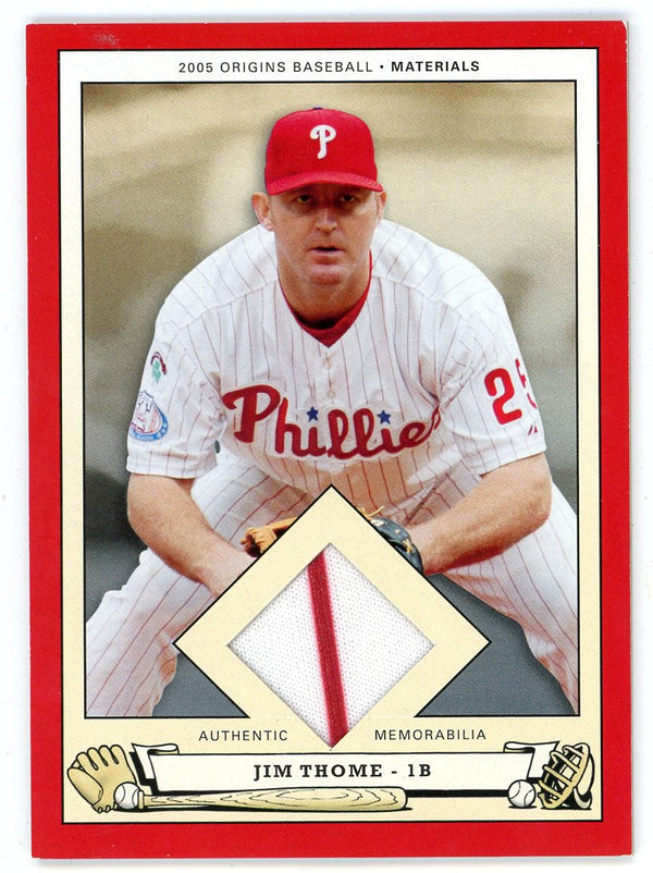 Jim Thome 2005 Upper Deck Origins Patch Relic #PB-JT
