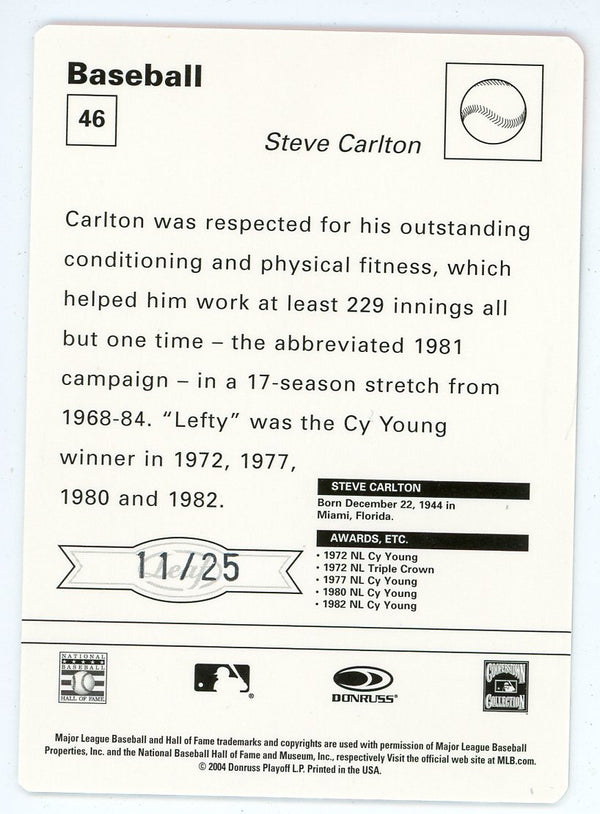 Steve Carlton 2004 Donruss Card #46
