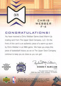 Chris Webber 2003 Upper Deck Game Used Card