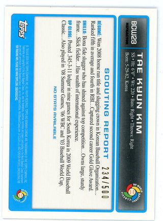 Tae Kyun Kim 2009 Topps Bowman Chrome #BCW23