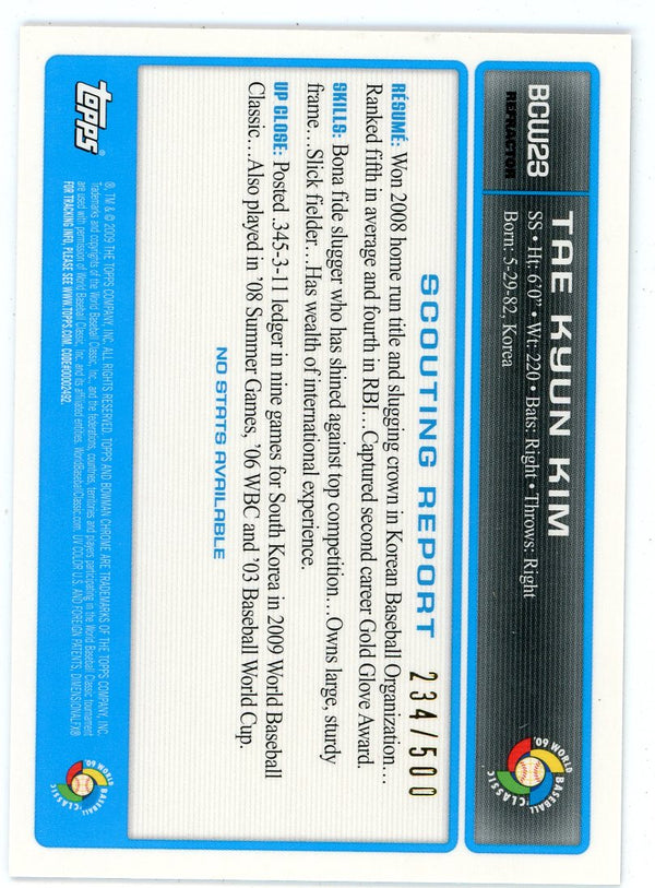 Tae Kyun Kim 2009 Topps Bowman Chrome #BCW23