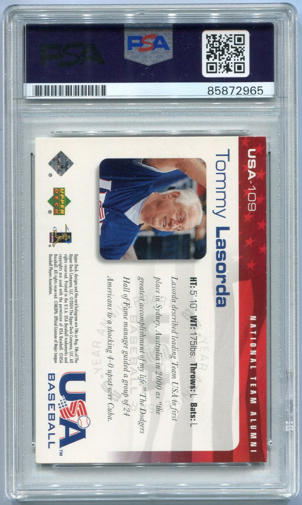 Tommy Lasorda Autographed Card PSA/DNA Certified