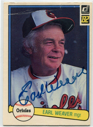 Earl Weaver 1982 Donruss Autographed Card #27