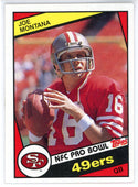 Joe Montana 1984 Topps NFC Pro Bowl Card #358