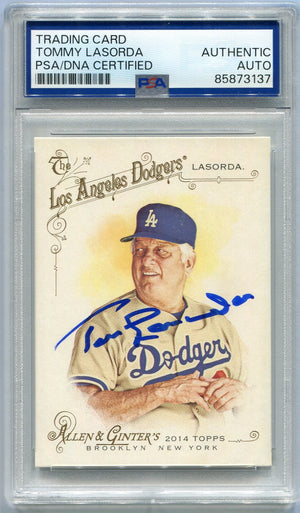 Tommy Lasorda Autographed Card PSA/DNA Certified