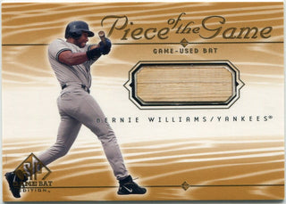 Bernie Williams 2000 Upper Deck SP Game Used Bat Card #BW