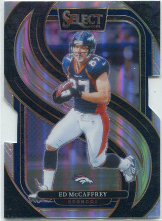 Ed McCaffrey 2024 Panini Select Premier Level Die-Cut Silver Prizm Card #154