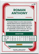 Roman Anthony 2026 Panini Donruss Red & Blue Foil Card #61