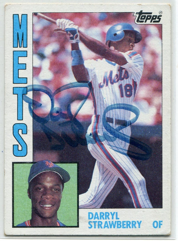 Darryl Strawberry 1984 Topps Autographed Card