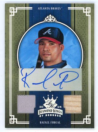 Rafael Furcal Autographed 2005 Donruss Diamond Kings Bat/Patch Relic #18