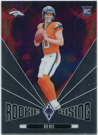 Bo Nix 2024 Panini Phoenix Rookie Rising RC #RR-BNX