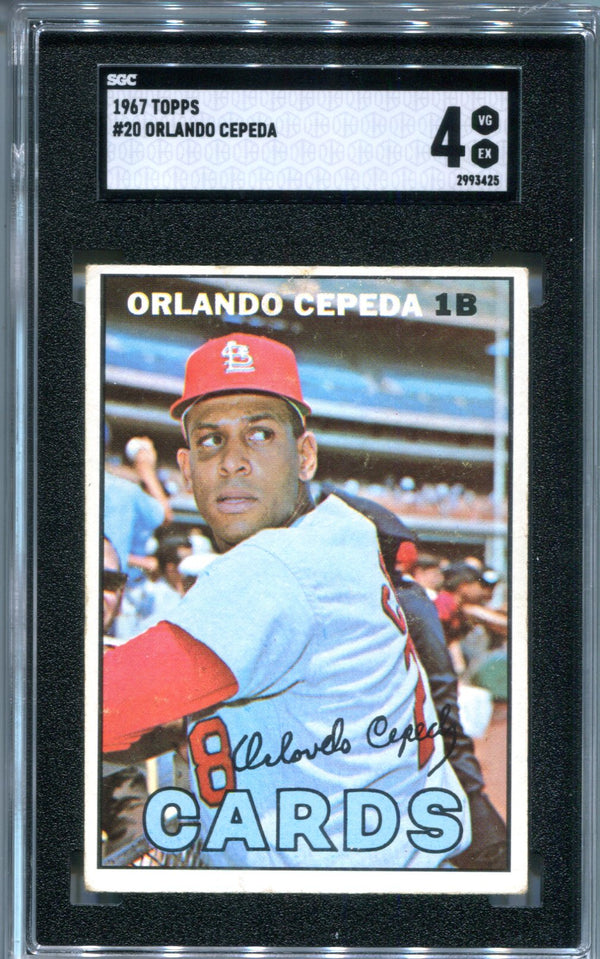 Orlando Cepeda 1967 Topps #20 SGC 4 Card