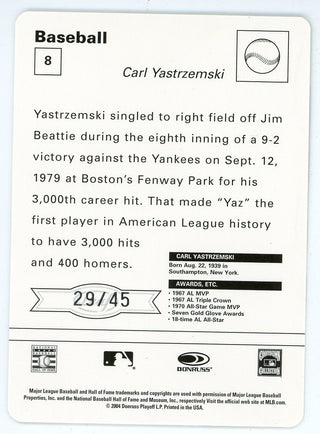 Carl Yastrzemski 2004 Donruss Card #8