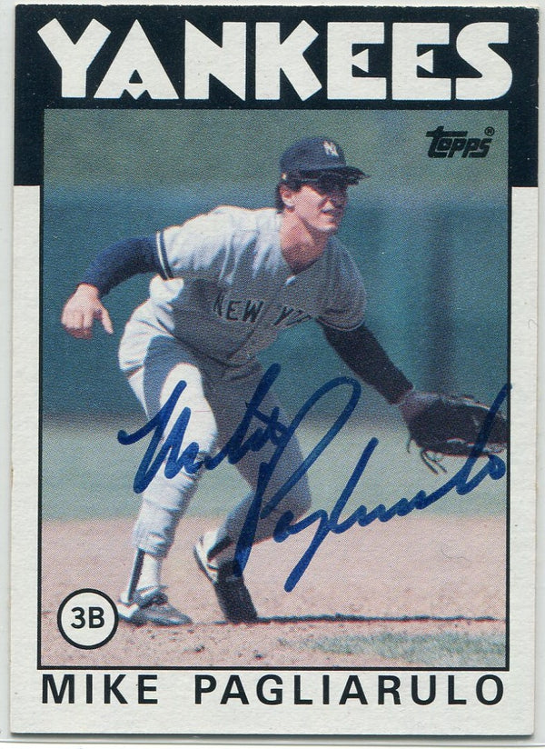 Mike Pagliarulo 1986 Topps Autographed Card