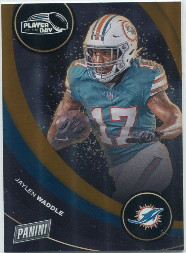 Jaylen Waddle 2024 Panini Player Of The Day Orange Parallel Card #65 95/199