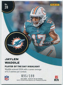 Jaylen Waddle 2024 Panini Player Of The Day Orange Parallel Card #65 95/199