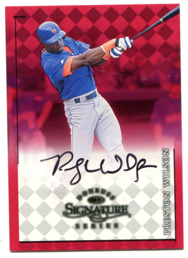 Preston Wilson 1998 Donruss Signature Series Autographed Card