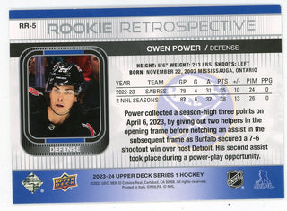 Owen Power 2023-24 Upper Deck Rookie Retrospective #RR-5