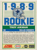 Troy Aikman 1989 Score RC #270