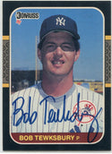 Bob Tewksbury 1987 Donruss Autographed Card