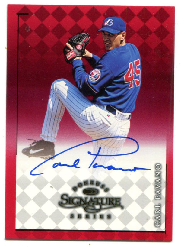 Carl Pavano 1998 Donruss Autographed Card
